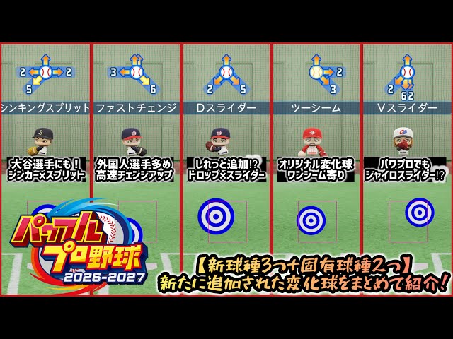 Powerful Pro Baseball 2026-2027] Introducing the 3 New Pitches + 2