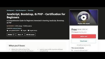 JavaScript, Bootstrap, & PHP - Certification for Beginners(Udemy Course and Certificate FREE)