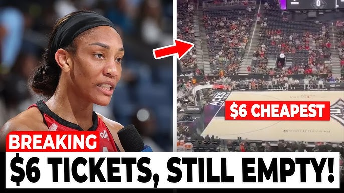 DISASTER! A’Ja Wilson FURIOUS As $6 WNBA FINALS Tickets CAN’T FILL EMPTY  SEATS - No Caitlin Clark!