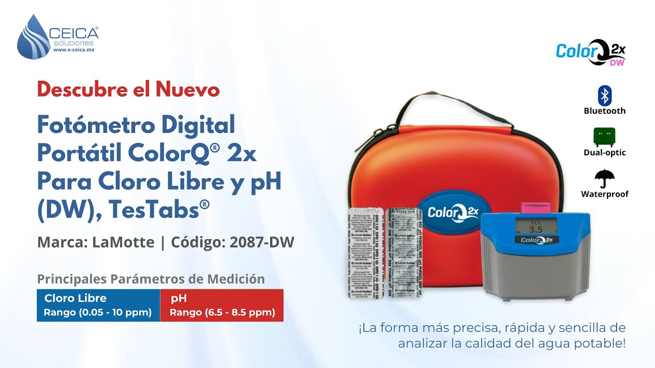 Fotómetro Digital Portátil ColorQ® 2x (DW), LaMotte, Código: 2087-DW ...