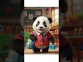 Baby panda’s first day at school 🐼🎒So cute it hurts 🥺❤️ if you remember your first school day