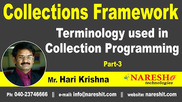 Terminology used in Collection Programming Part 3 | Core Java Tutorial | Mr. Hari Krishna