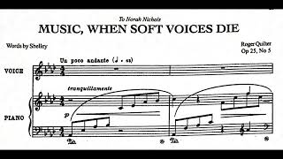 Music, When Soft Voices Die (A-flat major), Roger Quilter, Piano accompaniment. screenshot 5