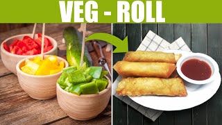 Chicken Spring Roll Recipe| Vegetable Spring Roll| How To Make Rolls At Home  #Short #Shortvideo