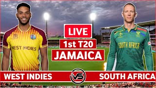 South Africa vs West Indies 1st T20I Live Scores | SA vs WI 1st T20I Live Scores & Commentary