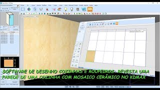 Software de Desenho de Cozinhas: Revista uma Parede de uma cozinha com Mosaico Cerâmico no KDMAX screenshot 5