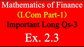 Long Questions based on annuity (Set C)| Business Math ICom part 1|Supply ki tyari B Math ICom