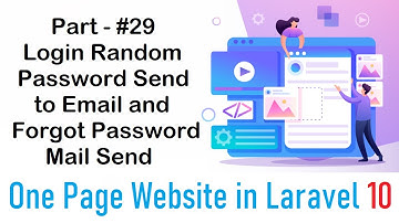 #29 Login Random Password Send to Email and Forgot Password Send | One Page Website in Laravel 10