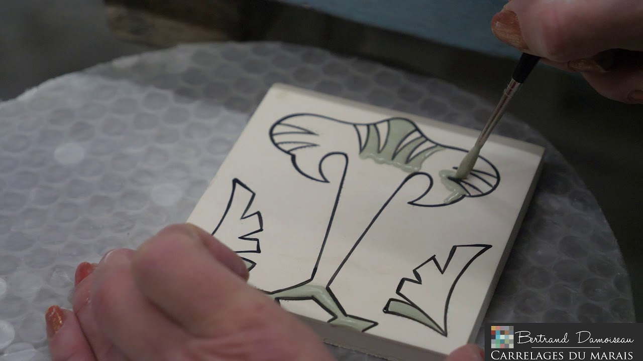 Fabrication carrelage faïence décorée