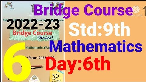 9th||Mathematics||Bridge Course||2022-23 ||Day:6th||English & SemiEnglish||Maths, Class 9,Day:6