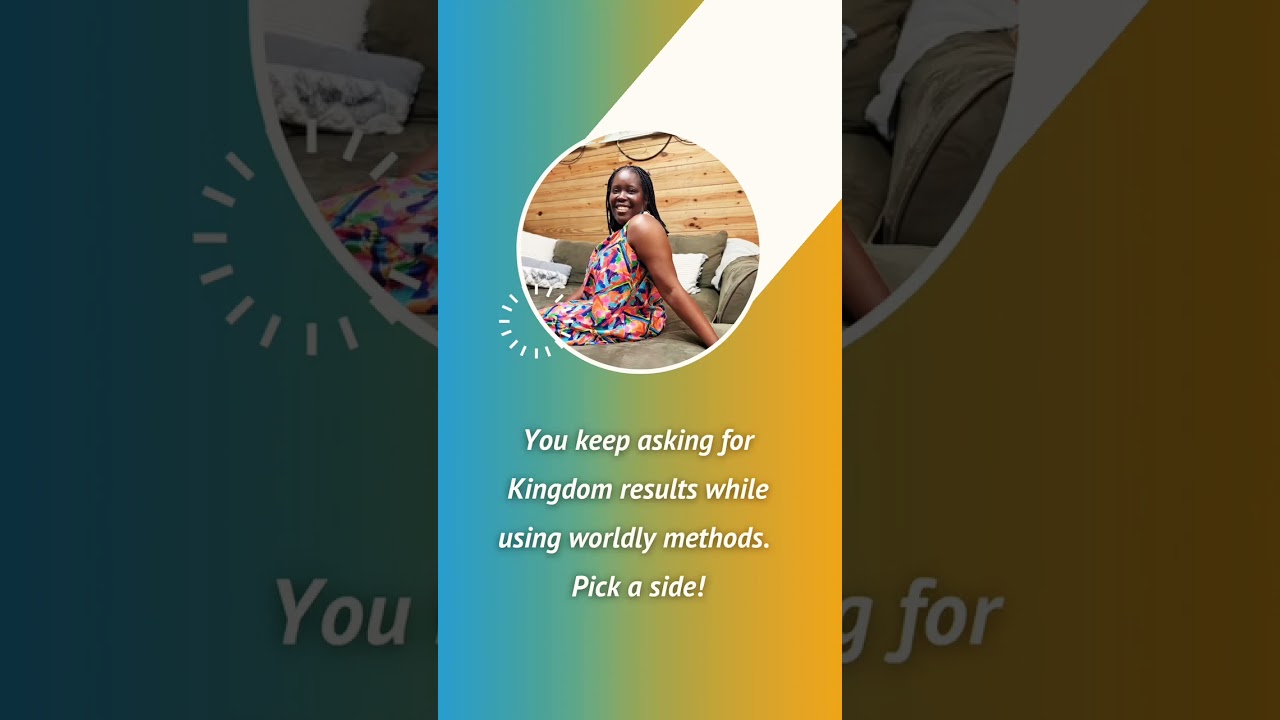 You want Kingdom fruit but keep planting with worldly seeds?! Make it make sense! Sis… Bro… you