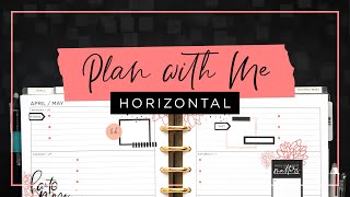 My Black & Coral Florals Planner Theme :: Plan with Me Classic Happy Planner Setup Horizontal Layout