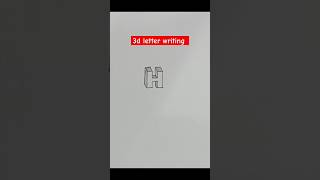 try this | 3d letter H | how to #drawing #art #foryou #shorts