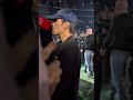 花道でガガ様に興奮してブレブレ。