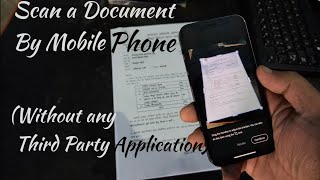 Scanning a Document by Mobile Phone (Without any Third Party Application) by RDVerma Official