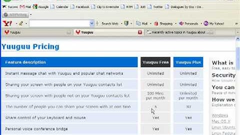 Conference calling and other extras in Yuuguu
