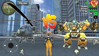 Rope Frog Ninja Hero - Strange Gangster Vegas #154 Helicopter Vs Robot screenshot 5