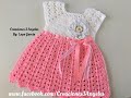 Cómo hacer vestido tejido a crochet de 0-3 meses.