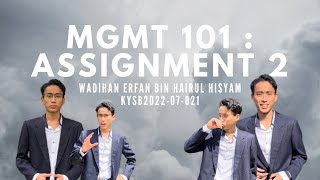 MGMT 101: ASSIGNMENT 2