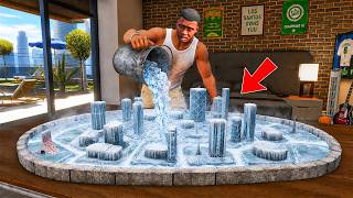 Franklin Found Tiny Indian Bike Driving 3D Frozen ICE City in GTA 5! screenshot 4