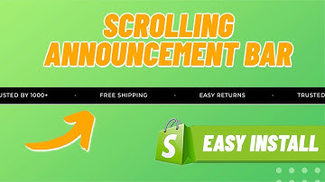 Scrolling Announcement Bar Shopify | Easiest Way To Add 2025