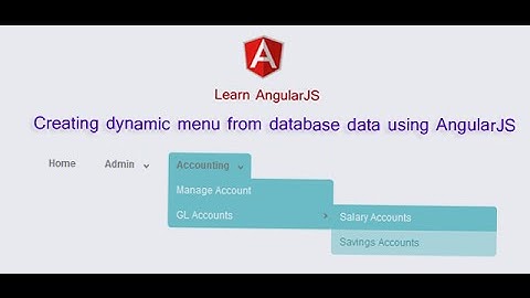 Creating dynamic menu from database data using AngularJS