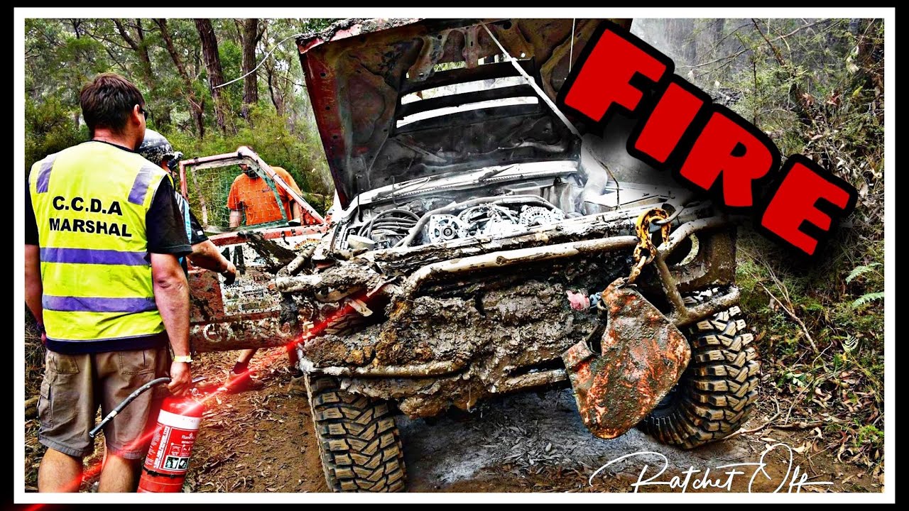 Winch truck race FIRE!! Patrolapart 2019 YouTube