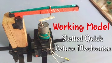 (Working Model) How To Make Model Of Slotted Lever Quick Return Mechanism | Siddharth Rami