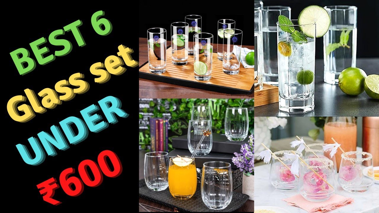 Best 6 glass set under ₹599 glass set price glass set Shopping