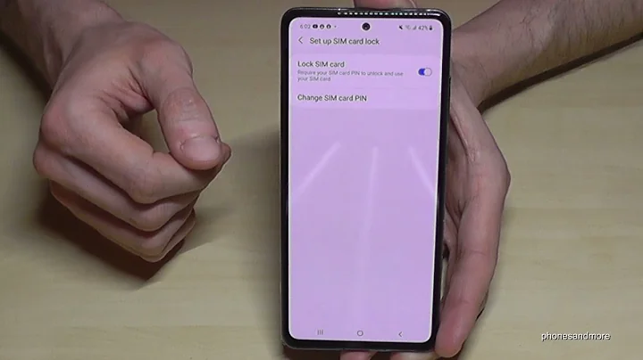 Samsung Galaxy A52 (5G): How to disable the SIM PIN Code?