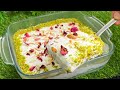 Layali lubnan  popular arabian dessert labanese nights  creamy delicious milk pudding recipe 