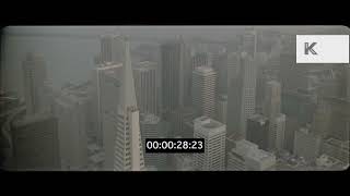 1980s San Francisco Helicopter Aerials Skyscrapers Trans America Pyramid 35mm