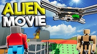 LEGO CITY VS ALIEN INVASION MOVIE!  Brick Rigs Gameplay Roleplay  Lego Alien Movie