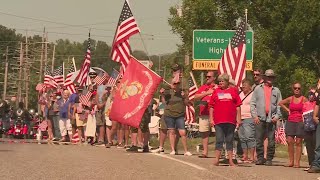 Thousands of St. Louisans line funeral route to say goodbye to fallen Marine