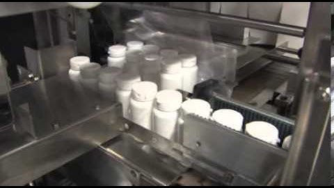 Pharmaceutical Shrink Bundler from Polypack Running Bottles