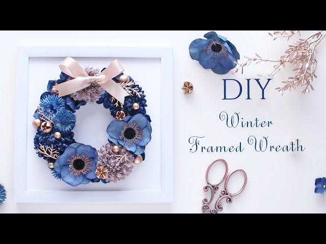 DIY Winter Framed Wreath - YouTube