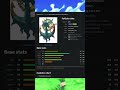 Top 5 Highest Attack Stats among Grass Type Pokémon #shorts #pokemon #types #ranking