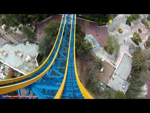 Superman: Escape From Krypton Front Seat (HD POV) Backwards Six Flags Magic Mountain