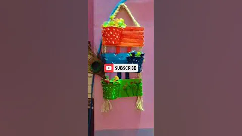 Ice cream stick craft #shorts #diy #craft #shortsvideo #youtubeshorts #viral #trending #viralshorts