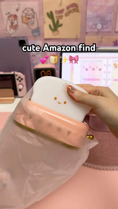 cute amazon find 💗 kawaii desk accessories | pink aesthetic | desk setup