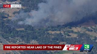 Fire burns near Lake of the Pines in Nevada County