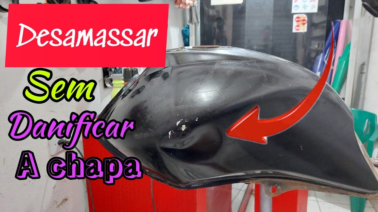 Como Desamassar F cil Sem Danificar Tanque De Moto YouTube