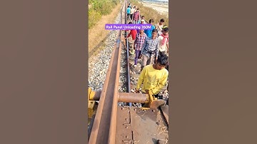 Rail Panel Unloading 260M #railway #railpanel #railwork #indianrailways #railworker #railpanelunload