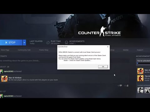 치명적 오류 수정 방법 : 로컬 Steam 클라이언트 프로세스와 연결하지 못했습니다-CSGO FIX 2020