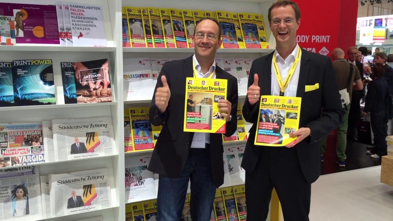 Drupa 2016: Deutscher Drucker Live-Produktion mit Canon, Müller Martini und Hunkeler