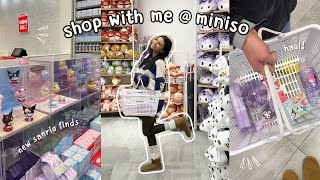 shop with me @ miniso 🪅♡₊˚ new sanrio finds, store tour + kawaii haul!