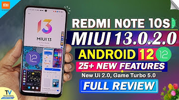 Redmi Note 10S New MIUI 13.0.2.0 Android 12 Update Full Review | MIUI 13 Redmi Note 10S New Update