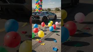 100 balloon tower crush ASMR satisfying #ai #automobile #viral #satisfying #car #detailing #cartok