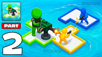 War Of Rafts: Crazy Sea Battle Gameplay Walkthrough Part 2 - Tutorial Navy War (Android,iOS)