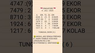 RUMUS EKOR JITU || PREDIKSI SGP 5 JULI 2025 || BOCORAN SINGAPORE HARI INI || RUMUS SGP HARI INI